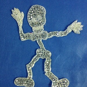 Sparkling Clear Czech Crystal Rhinestone, Skull Rhinestone Appliqué ...