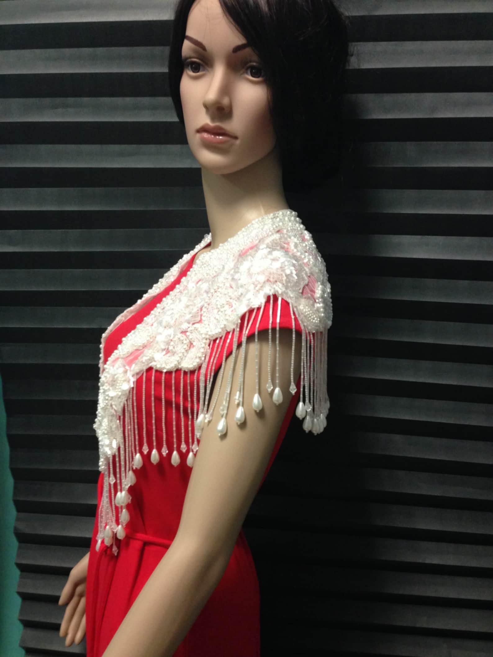 beaded fringe shawl