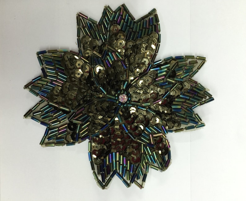 beaded flower applique