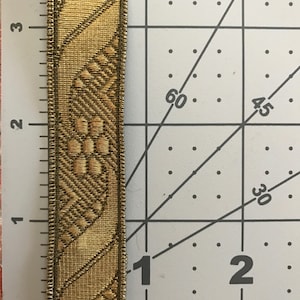 German Woven Metallic Trim. Sold by the Yard.Antique Metallic,Metal Trims, Metallic Ribbons, Costume Design,Jewellery Designs.