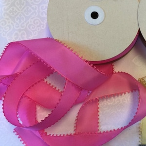 50 Yards of Picot Ribbon. Vintage Picot Edge Rayon.Made in Switzerland.  Yellow.