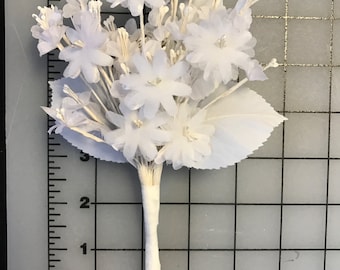 White Groom Boutonniere,Couture look Weddings Groomsman, Flower Boutonniere.