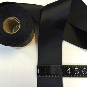 Vintage Single  Face Ribbon. Vintage Black Satin Ribbon. Black Satin Ribbon. Sold by the yard.