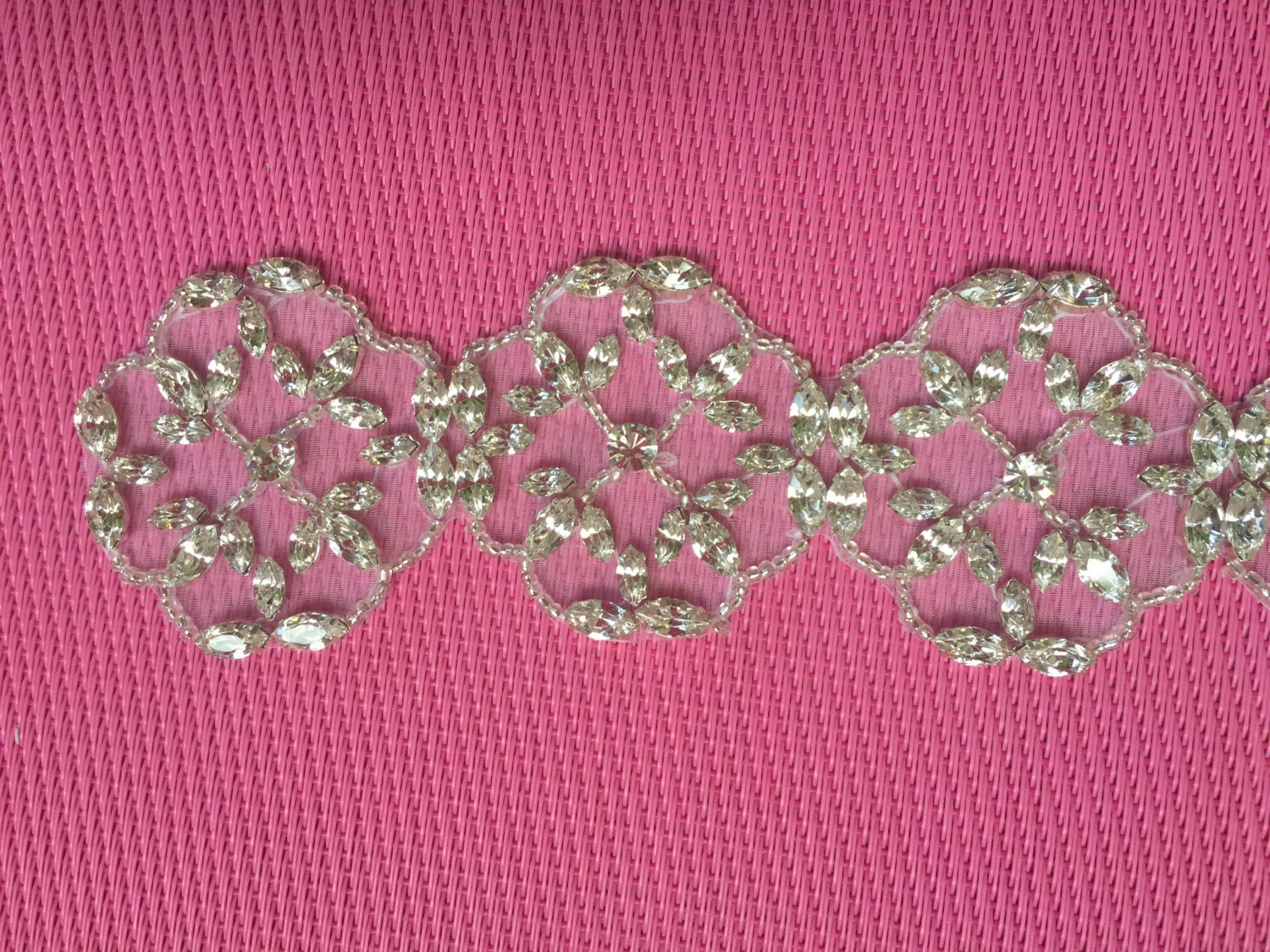 12 Inches of Rhinestone Trim,rhinestone Sash, Rhinestone Crystals ...