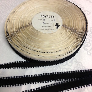 French Vintage Picot Ribbon Made in France Pattern Royalty, 5/8” Wide ,Sold by the 10 or 20 Yard