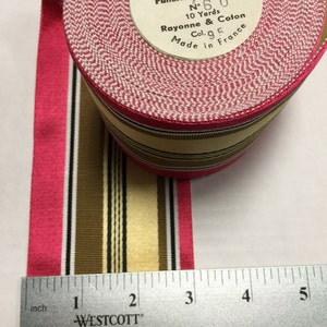 Cinta de grogrén vintage. Grogrén para sombrerería. Se vende por yardas. Cinta de grogrén ancha.