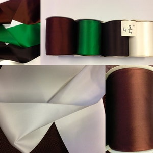 Vintage Satin/Faille  Ribbons 4 3/4” wide. Made in France, Acetate, Sold by the Yard.