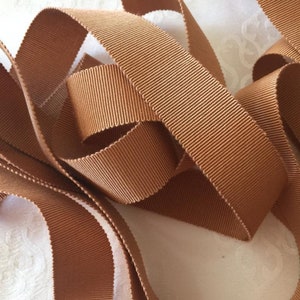 7 Yards of Petersham Grosgrain 1” Antique Vintage Ribbon. Made in France.Petersham Ribbon, Millinery Petersham. Hat Ribbons
