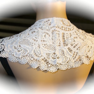 Beaded Shrug, Pearl Shawl, Beaded Collar Black Fringe Shawl. 58 Inches long and 6 Inches Wide.