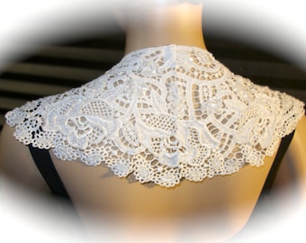 Beaded Shrug, Pearl Shawl, Beaded Collar Black Fringe Shawl. 58 Inches long and 6 Inches Wide.