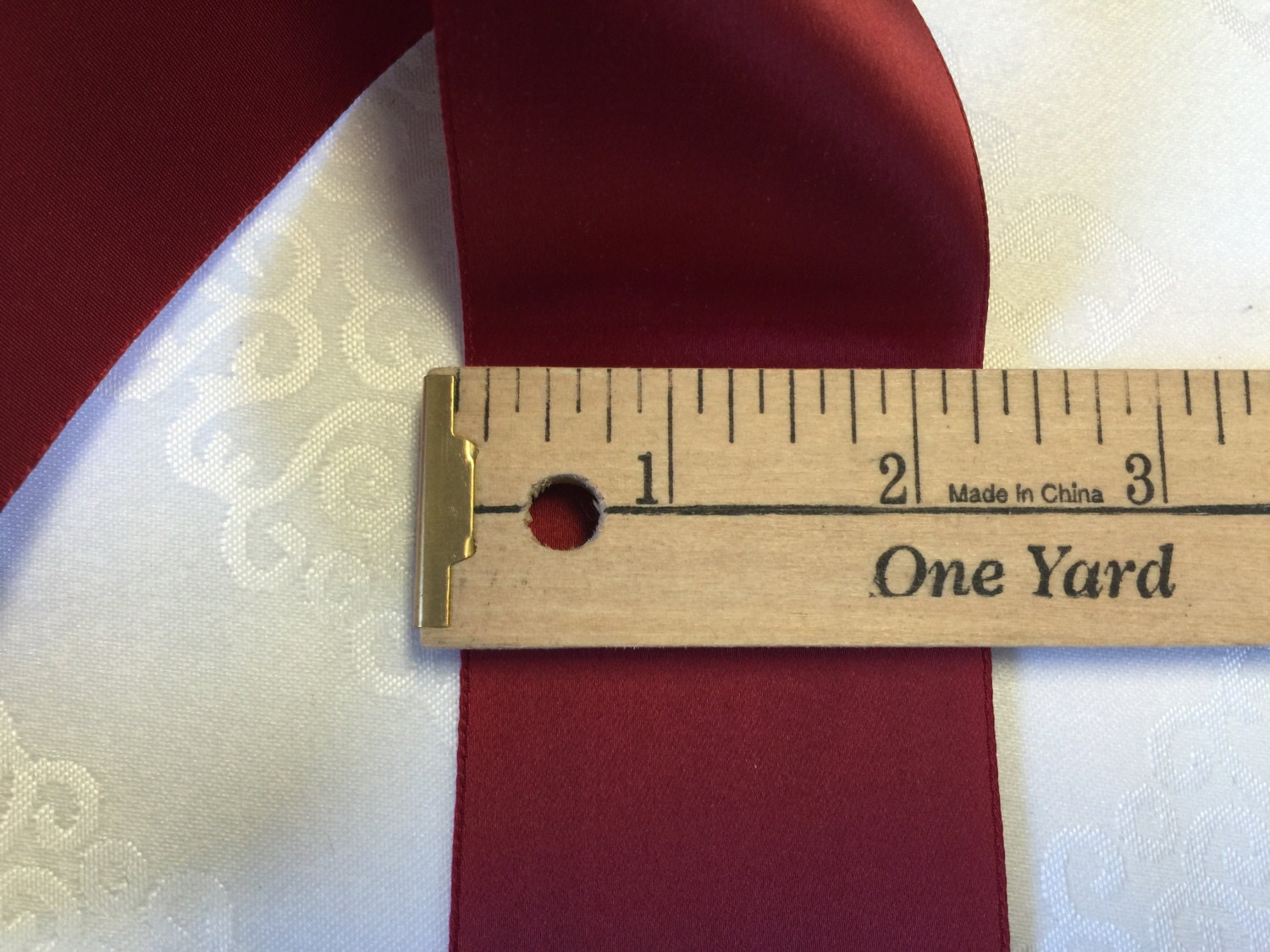 Vintage Burgundy Satin Ribbon Single Face. Sold by the Roll of | Etsy
