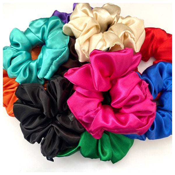 XXL Satin Scrunchie, the Ultimate Statement Piece for Hair with Flair