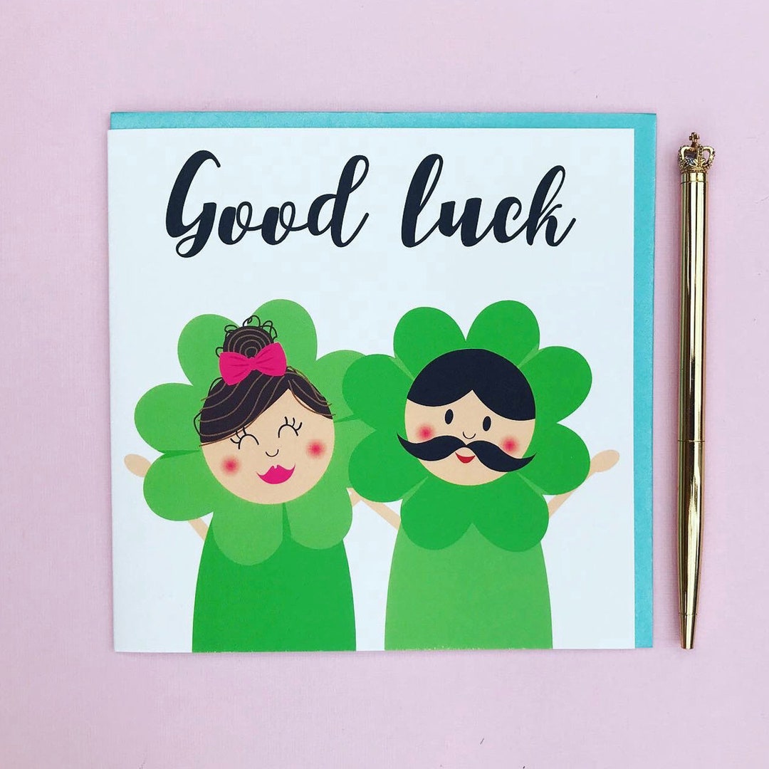 Good Luck Card New Job Card Exam Card Driving Test - Etsy
