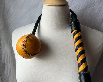 Leather Baseball Flogger, BDSM Flogger, Flogger, Fetish Flogger, Thuddy Floggers, Kink Flogger, Discipline Flogger, Leather Mace