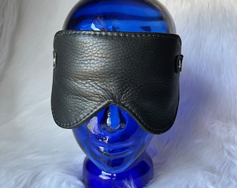 Leather Blindfold, Sensory Play, Blindfold, Kink Blindfold, Sensual Kink, Sensory Deprivation