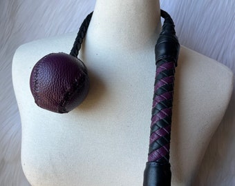 Leather Baseball Flogger, BDSM Flogger, Flogger, Fetish Flogger, Thuddy Floggers, Kink Flogger, Discipline Flogger, Leather Mace