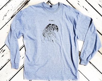 Octopus, Long Sleeve Shirt, Unisex Shirt, Gift For Her, Gift For Him, 2XL, Screenprinted