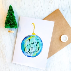 VENTA AL POR MAYOR - Tarjeta navideña, Tarjeta Joy To The World, Tarjeta de felicitación