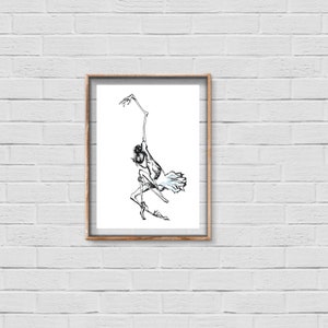 Titel: "The Bow" Pen and Ink Drawing Print