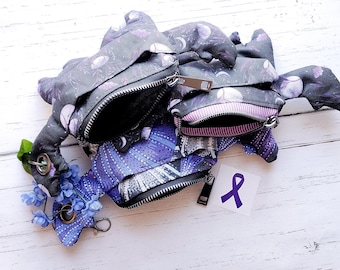 Hand-Sewn Crab Purse Charm | Coastal Bag Swag | Beachy Gift | Alzheimer's Charity Fundraiser Gift