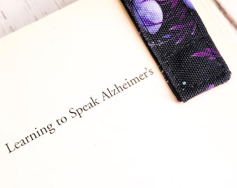 Hand Sewn Magnetic Bookmark | Handmade Book Lover Gift | Alzheimer's Awareness Charity | Walk to End Alzheimer's Fundraiser