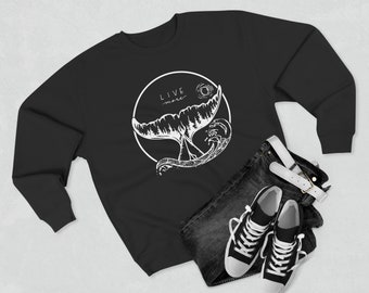 Live More Unisex Crewneck Sweatshirt, Naturyst, Adventure seeker, Outdoorsy Gift, Gift for her, Gift for him, Comfy Style