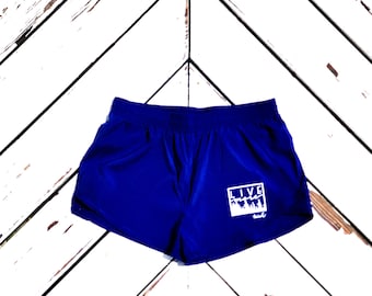 Navy, Athletic Shorts, Moisture Wicking, Live More,  Beach Volleyball Shirts, Hiking, Trail Walking Shorts