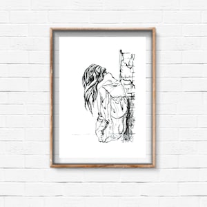 Gedacht für so viel mehr, Stift & Tinte Druck, Wohnkultur, Fine Art, BW Art, Zeichnung