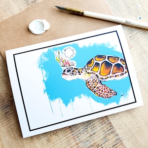 Assistance pour l'envoi Carte de voeux, carte Tortue de mer, cartes Just Because