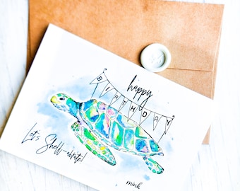 Birthday Card - Sea Turtle