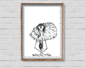 Pen and Ink Drawing Print. Title: "The Finale" - Ballet, Art, Wall Decor, Free Shipping
