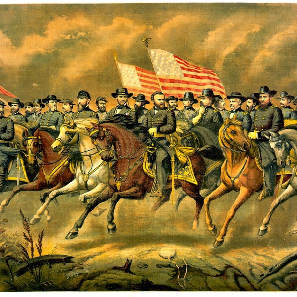 American civil war battle ulysses s grant and his generals 1865