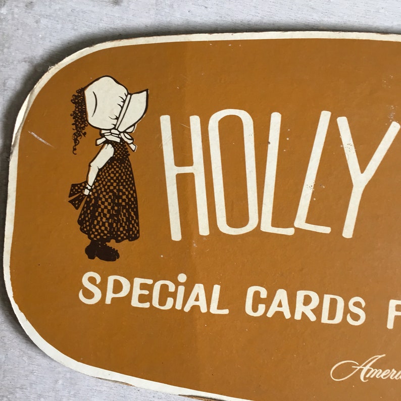 Vintage Holly Hobbie/'s brown sign American Greetings 1970/'s