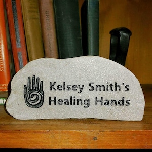 PERSONALIZED Nameplate // Natural Stone // Deeply Engraved // Polished Stone // Customized // Garden Decor // Housewarming // Gift