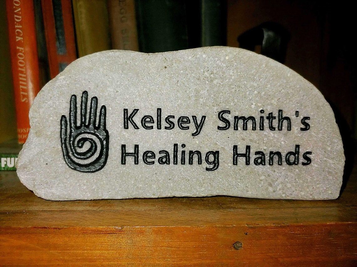 PERSONALIZED Nameplate // Natural Stone // Deeply Engraved // Etsy UK