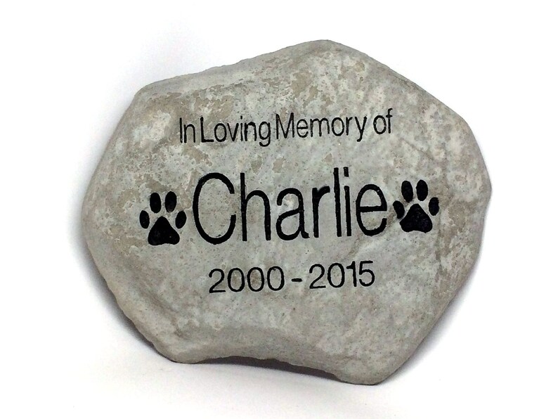PERSONALIZED Pet Memorial Stone // Engraved Stone // Etsy