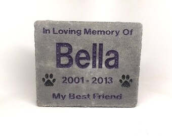 Pet Memorial Stone, Personalized, Deeply Engraved, Grave Marker, Headstone for Pet, Garden Stone, Memory Stone, 7x8