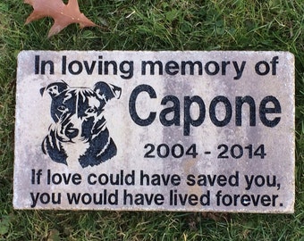 PERSONALIZED Pet Memorial Stone // Engraved Stone // Customized // Grave Marker // Headstone // Garden Stone // Gift // 8x14