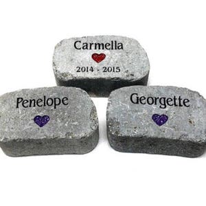 PERSONALIZED Pet Memorial Stone // Engraved Stone // Customized // Grave Marker // Headstone // Garden Stone // Gift //5x4