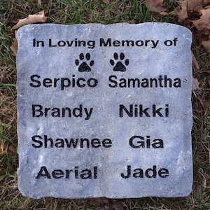 PERSONALIZED Pet Memorial Stone // Engraved Stone // Customized // Grave Marker // Headstone // Garden Stone // Gift // 12x12