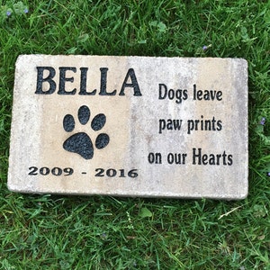 PERSONALIZED Pet Memorial Stone // Engraved Stone // Customized // Grave Marker // Headstone // Garden Stone // Gift // 8x14