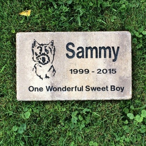 PERSONALIZED Pet Memorial Stone // Engraved Stone // Customized // Grave Marker // Headstone // Garden Stone // Gift // 8x14