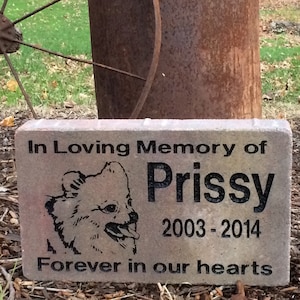 PERSONALIZED Pet Memorial Stone // Engraved Stone // Customized // Grave Marker // Headstone // Garden Stone // Gift // 8x14