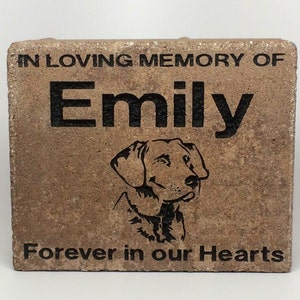 PERSONALIZED Pet Memorial Stone // Engraved Stone // Customized // Grave Marker // Headstone // Garden Stone // Gift // 7x8