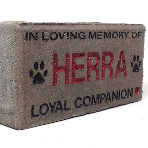 PERSONALIZED Pet Memorial Stone // Engraved Stone // Customized // Grave Marker // Headstone // Garden Stone // Gift // 4x8