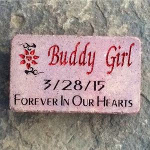 PERSONALIZED Pet Memorial Stone // Engraved Stone // Customized // Grave Marker // Headstone // Garden Stone // Gift // 4x7