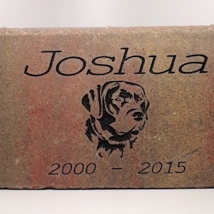 PERSONALIZED Pet Memorial Stone // Engraved Stone // Customized // Grave Marker // Headstone // Garden Stone // Gift // 8x14