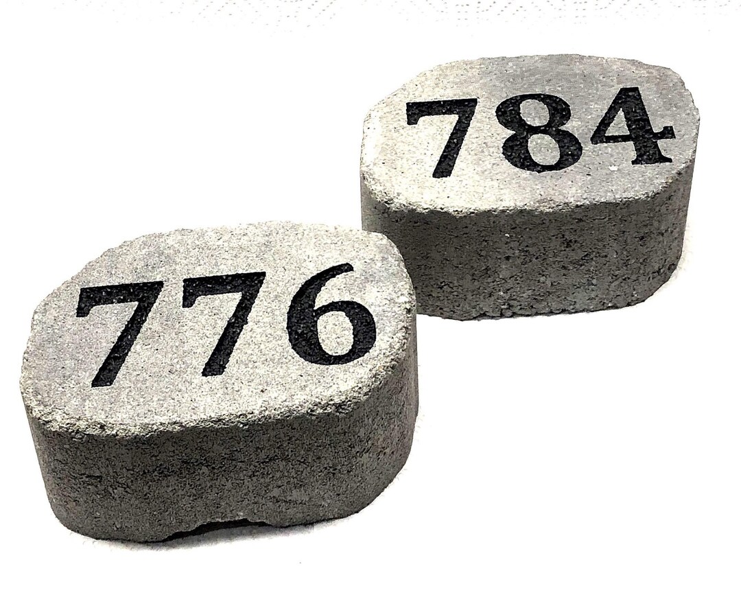 PERSONALIZED Engraved House Marker Stone // Address // Number