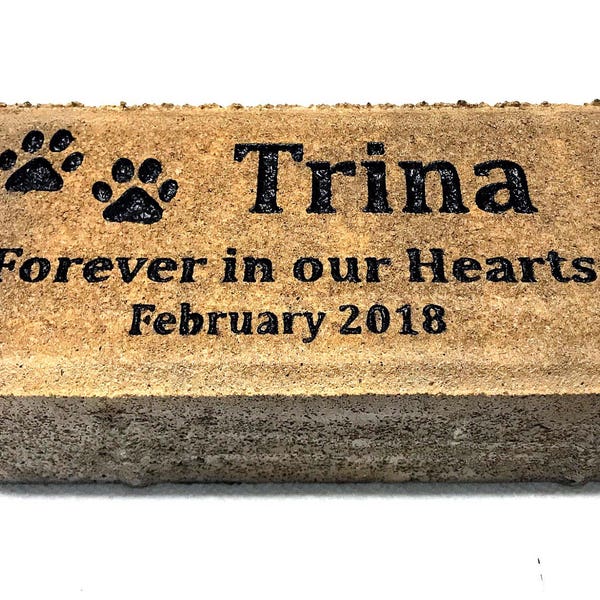 PERSONALIZED Pet Memorial Stone // Engraved Stone // Customized // Grave Marker // Headstone // Garden Stone // Gift// 4x8