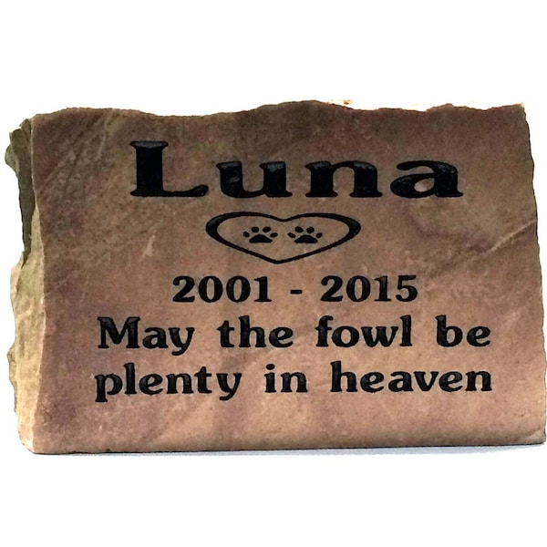 PERSONALIZED Natural Stone Pet Memorial // Engraved Stone // Polished Stone // Grave Marker // Headstone // Garden Stone // Gift